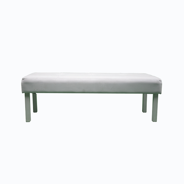 Banqueta cuadrada blanca