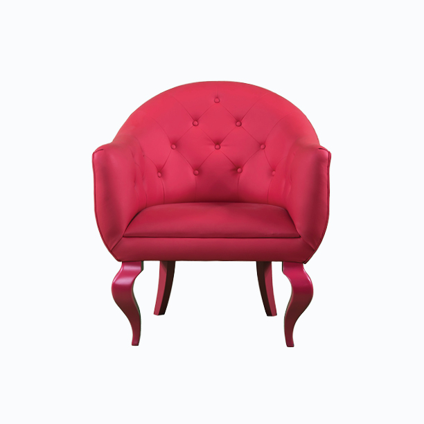 Butaca Rockefeller estilo Luis XV Roja