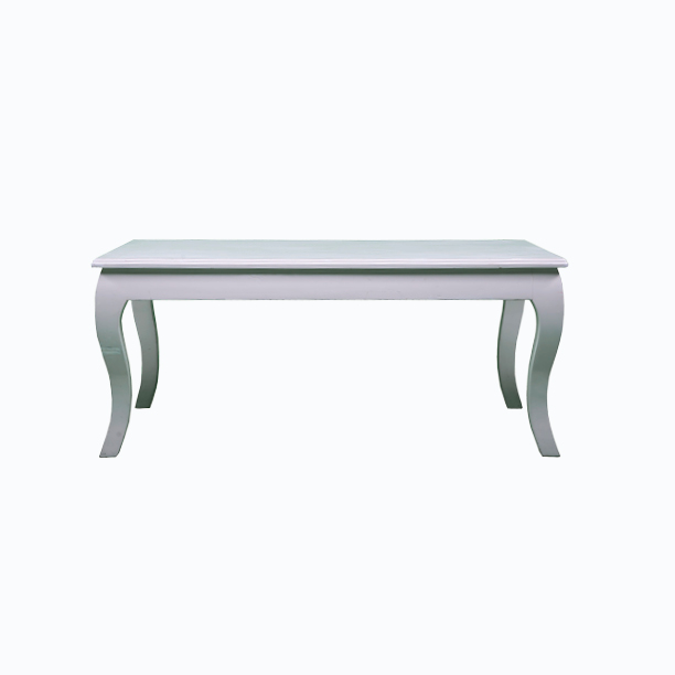 Mesa de centro orgánica plateada